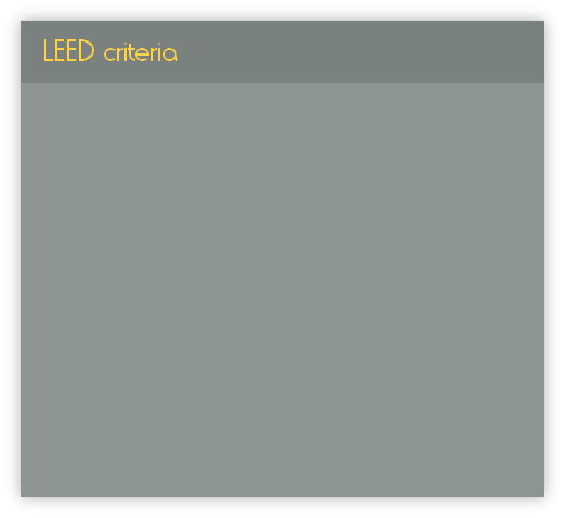 LEED criteria